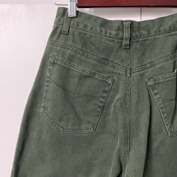 Vintage Dixie Blues Jeans Womens Green High Rise Tapered Leg 90s - Picture 2 of 7